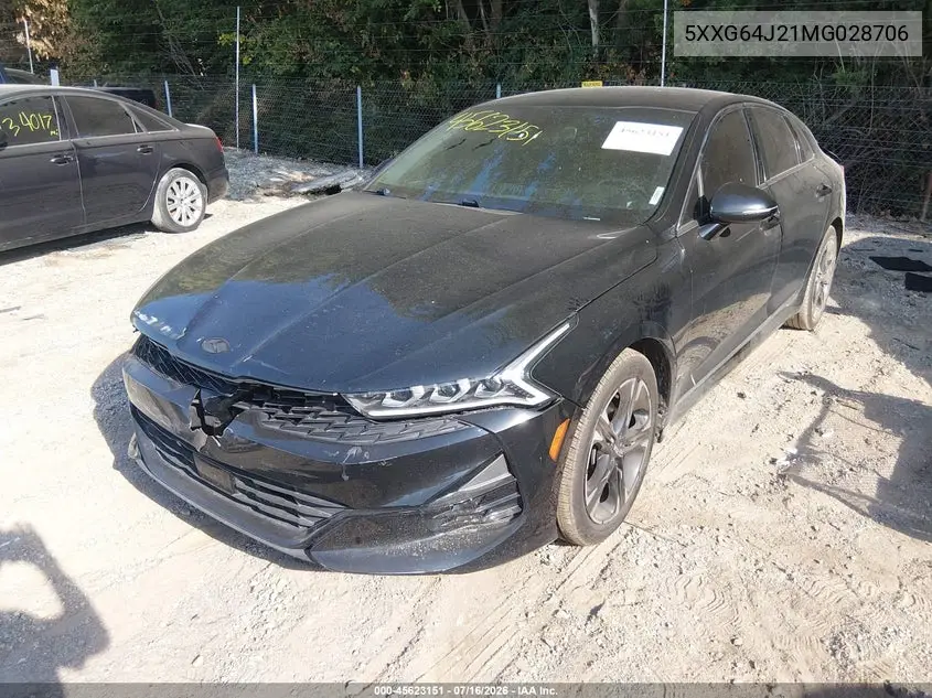 2021 Kia K5 Gt-Line VIN: 5XXG64J21MG028706 Lot: 45623151