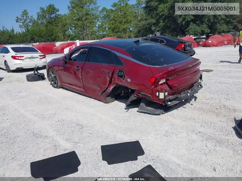 2021 Kia K5 Ex VIN: 5XXG34J21MG005001 Lot: 45647216