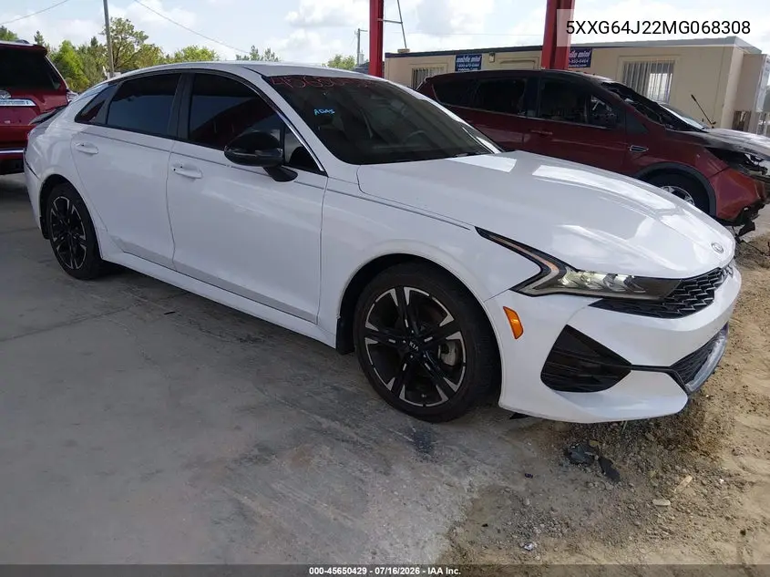 2021 Kia K5 Gt-Line VIN: 5XXG64J22MG068308 Lot: 45650429