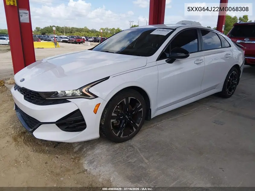 2021 Kia K5 Gt-Line VIN: 5XXG64J22MG068308 Lot: 45650429