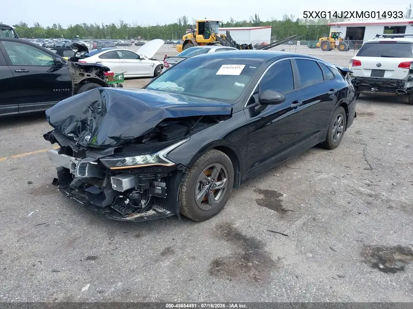 2021 Kia K5 Lxs VIN: 5XXG14J2XMG014933 Lot: 45654491