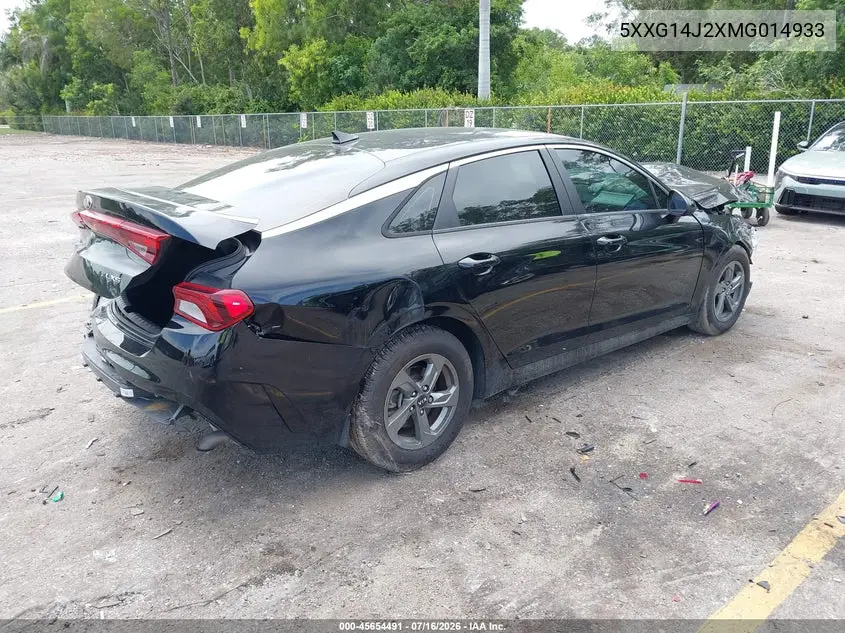 2021 Kia K5 Lxs VIN: 5XXG14J2XMG014933 Lot: 45654491