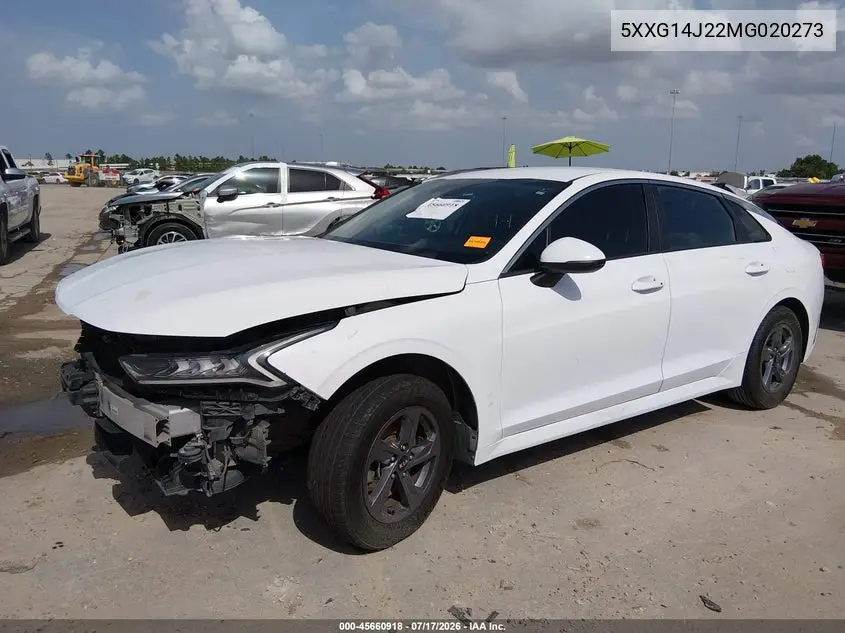 2021 Kia K5 Lxs VIN: 5XXG14J22MG020273 Lot: 45660918