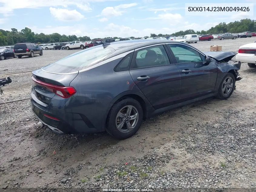 2021 Kia K5 Lxs VIN: 5XXG14J23MG049426 Lot: 45668860