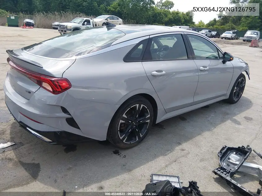 2022 Kia K5 Gt-Line VIN: 5XXG64J2XNG126795 Lot: 45340523
