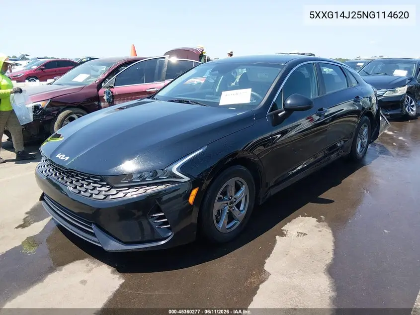 2022 Kia K5 Lxs VIN: 5XXG14J25NG114620 Lot: 45360277