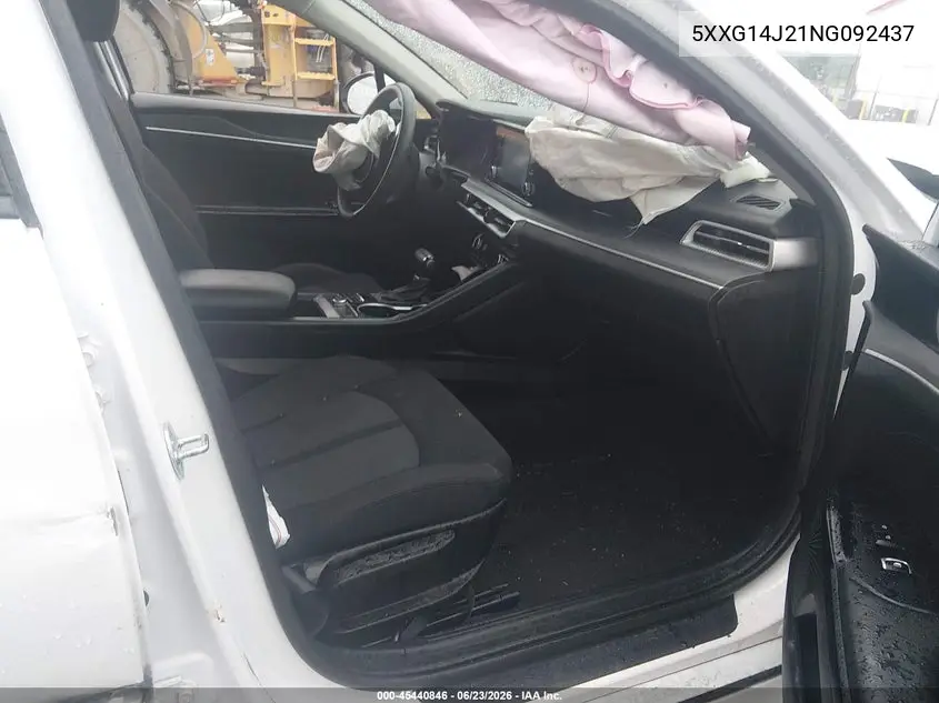 2022 Kia K5 Lxs VIN: 5XXG14J21NG092437 Lot: 45440846