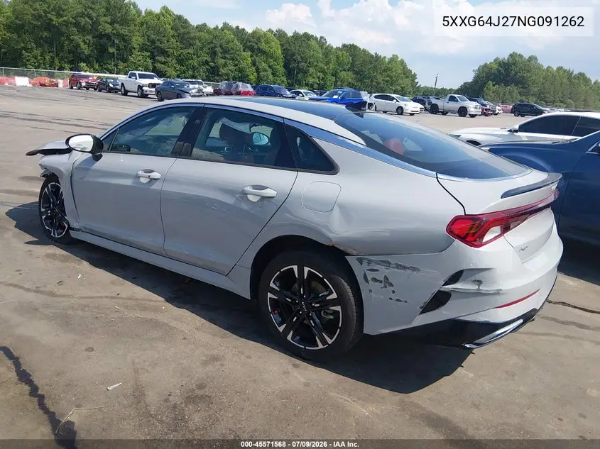 2022 Kia K5 Gt-Line VIN: 5XXG64J27NG091262 Lot: 45571568