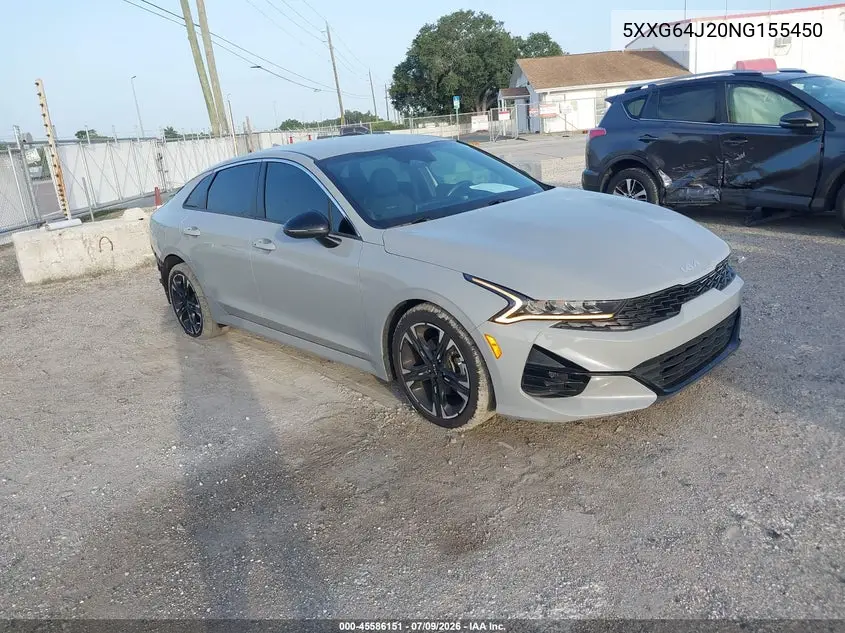 2022 Kia K5 Gt-Line VIN: 5XXG64J20NG155450 Lot: 45586151