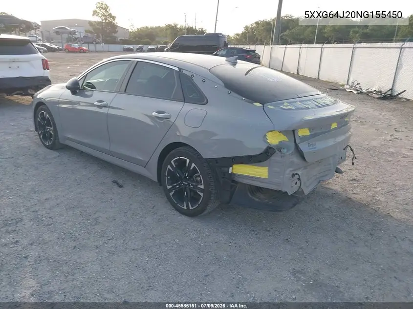 2022 Kia K5 Gt-Line VIN: 5XXG64J20NG155450 Lot: 45586151