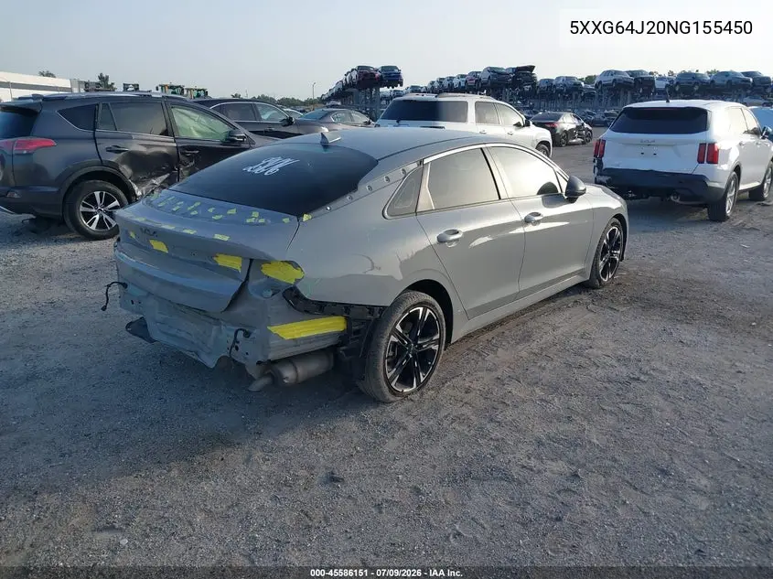 2022 Kia K5 Gt-Line VIN: 5XXG64J20NG155450 Lot: 45586151