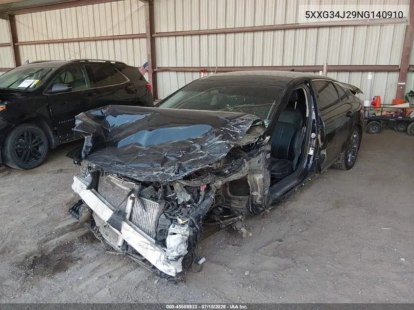 2022 Kia K5 Ex VIN: 5XXG34J29NG140910 Lot: 45588933