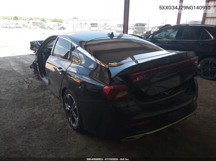 2022 Kia K5 Ex VIN: 5XXG34J29NG140910 Lot: 45588933