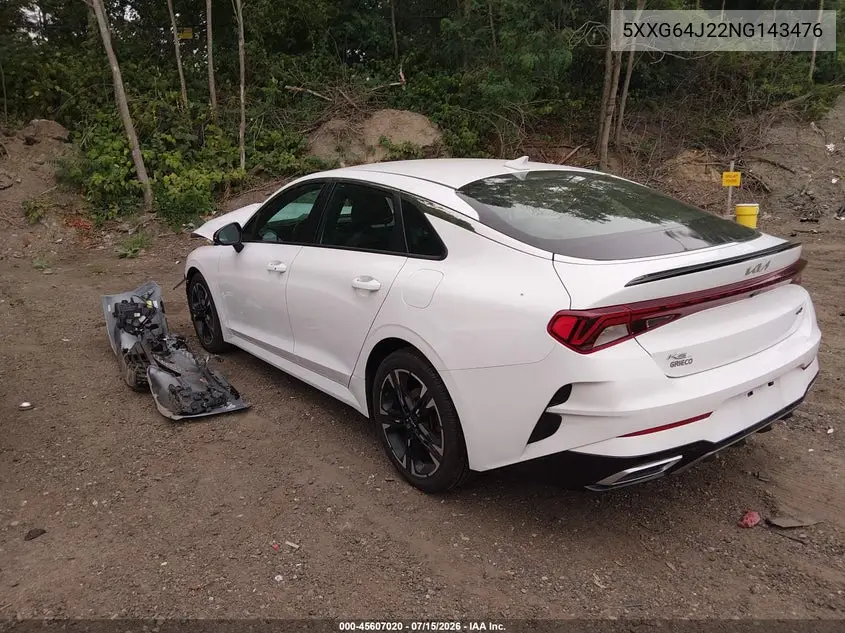 2022 Kia K5 Gt-Line VIN: 5XXG64J22NG143476 Lot: 45607020