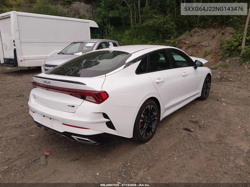 2022 Kia K5 Gt-Line VIN: 5XXG64J22NG143476 Lot: 45607020