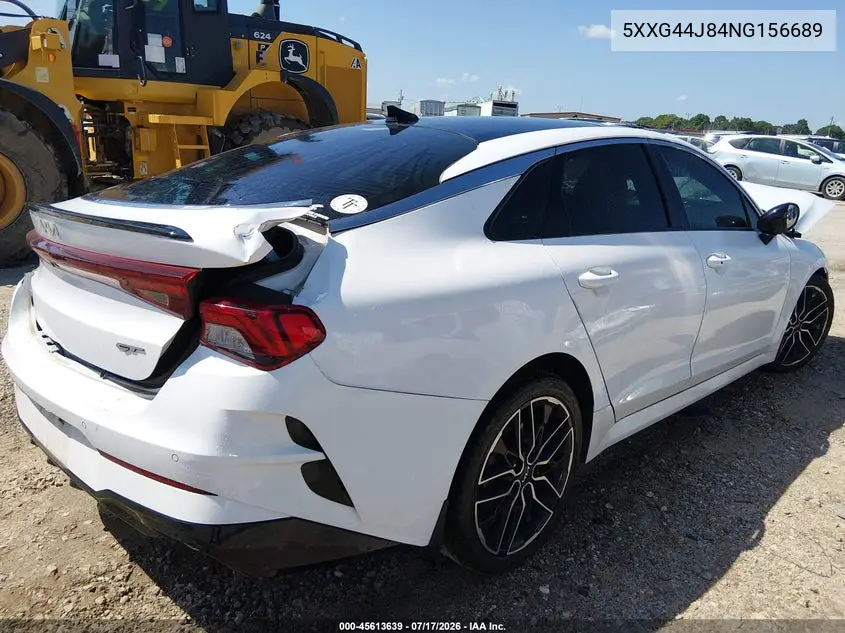2022 Kia K5 Gt VIN: 5XXG44J84NG156689 Lot: 45613639