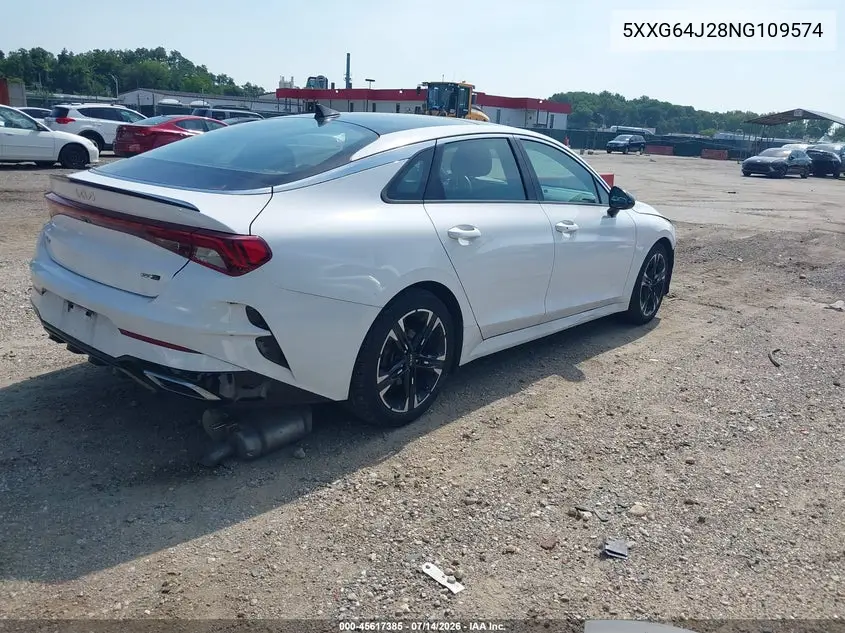 2022 Kia K5 Gt-Line VIN: 5XXG64J28NG109574 Lot: 45617385
