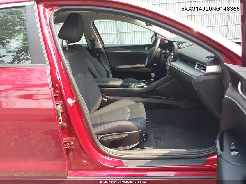 2022 Kia K5 Lxs VIN: 5XXG14J20NG148366 Lot: 45618228