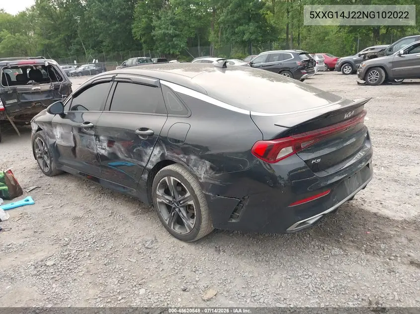 2022 Kia K5 Lxs VIN: 5XXG14J22NG102022 Lot: 45620548