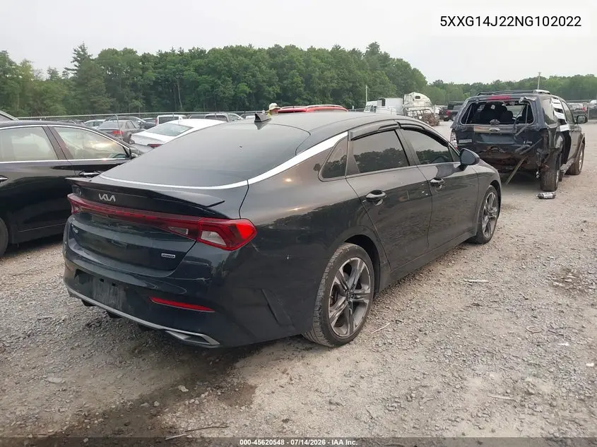 2022 Kia K5 Lxs VIN: 5XXG14J22NG102022 Lot: 45620548
