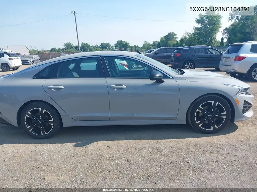 2022 Kia K5 Gt-Line VIN: 5XXG64J28NG104391 Lot: 45628253