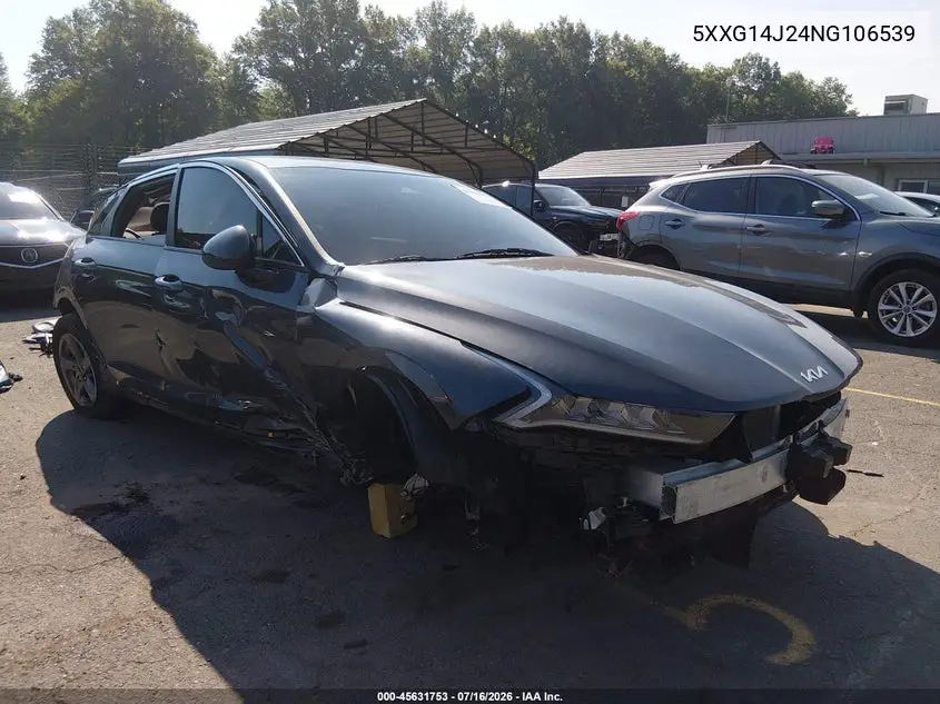 2022 Kia K5 Lxs VIN: 5XXG14J24NG106539 Lot: 45631753