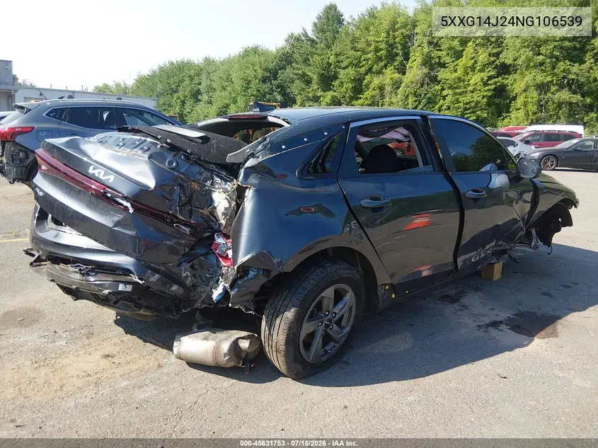 2022 Kia K5 Lxs VIN: 5XXG14J24NG106539 Lot: 45631753