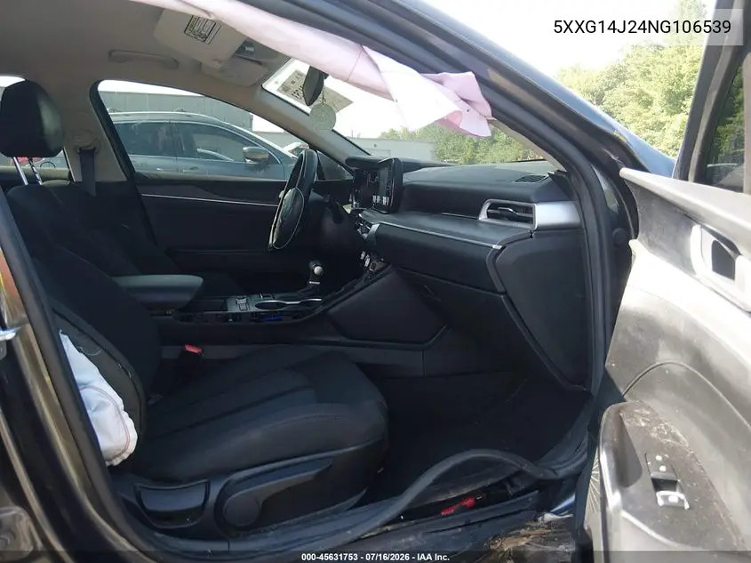 2022 Kia K5 Lxs VIN: 5XXG14J24NG106539 Lot: 45631753