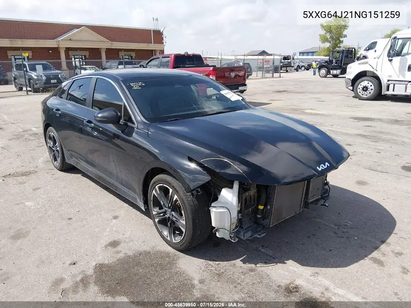2022 Kia K5 Gt-Line VIN: 5XXG64J21NG151259 Lot: 45639950