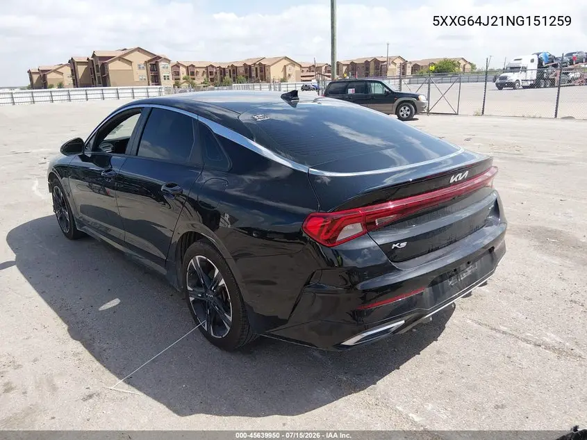 2022 Kia K5 Gt-Line VIN: 5XXG64J21NG151259 Lot: 45639950