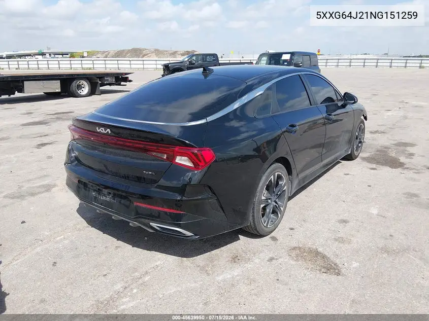 2022 Kia K5 Gt-Line VIN: 5XXG64J21NG151259 Lot: 45639950