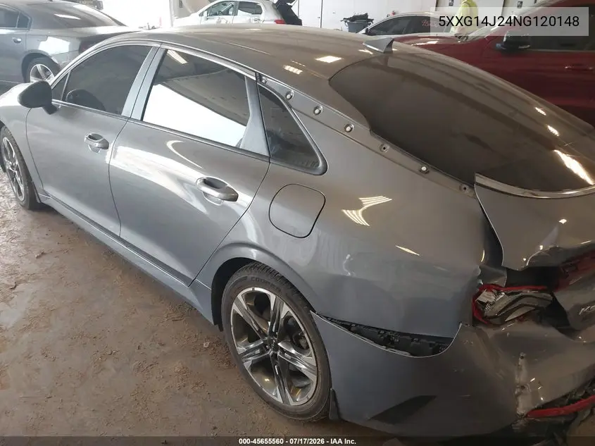 2022 Kia K5 Lxs VIN: 5XXG14J24NG120148 Lot: 45655560