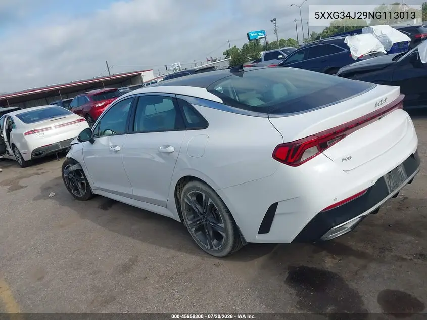 2022 Kia K5 Ex VIN: 5XXG34J29NG113013 Lot: 45658300