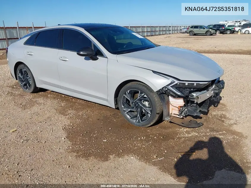 2025 Kia K5 Gt-Line VIN: KNAG64J72S5351818 Lot: 45614616