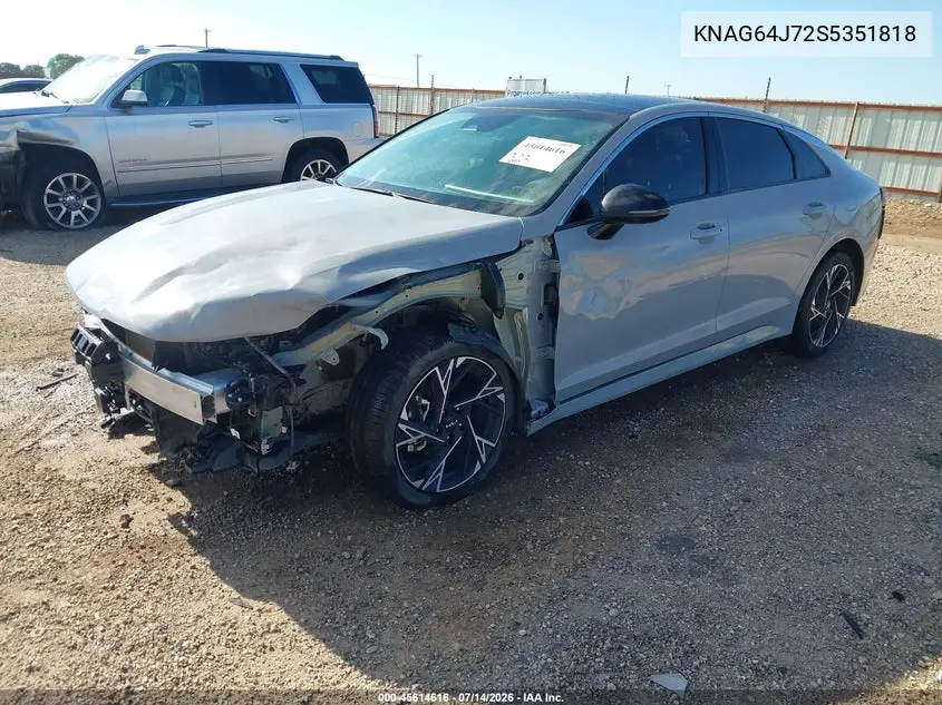 2025 Kia K5 Gt-Line VIN: KNAG64J72S5351818 Lot: 45614616
