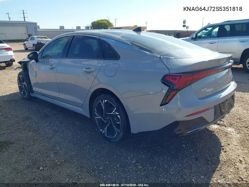 2025 Kia K5 Gt-Line VIN: KNAG64J72S5351818 Lot: 45614616