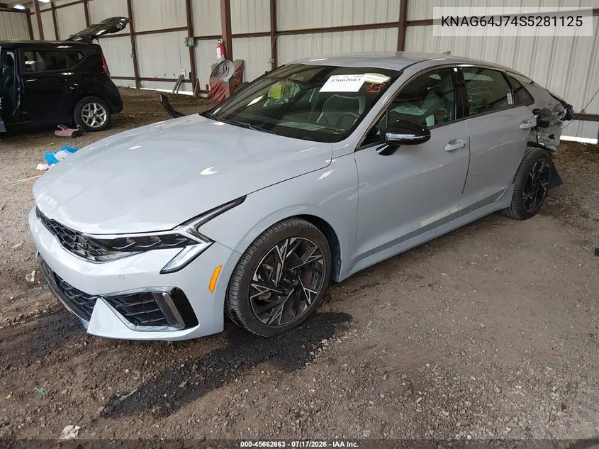 2025 Kia K5 Gt-Line VIN: KNAG64J74S5281125 Lot: 45662663