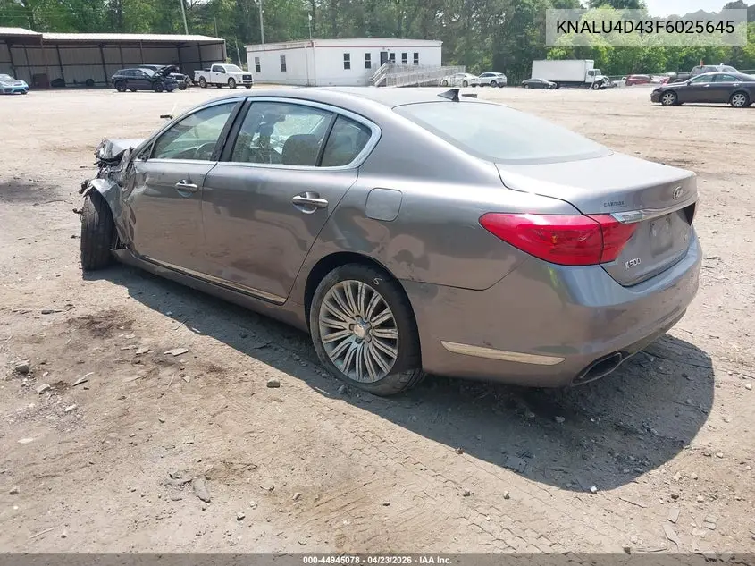 2015 Kia K900 Premium VIN: KNALU4D43F6025645 Lot: 44945078