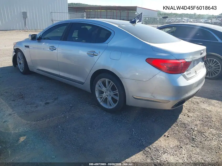 2015 Kia K900 Luxury VIN: KNALW4D45F6018643 Lot: 45073969