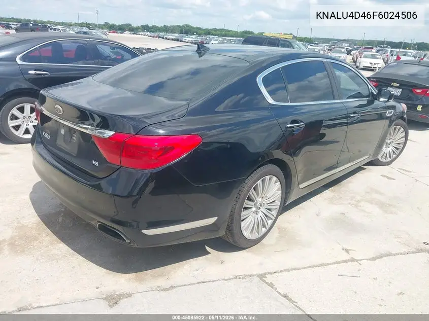 2015 Kia K900 Premium VIN: KNALU4D46F6024506 Lot: 45085922