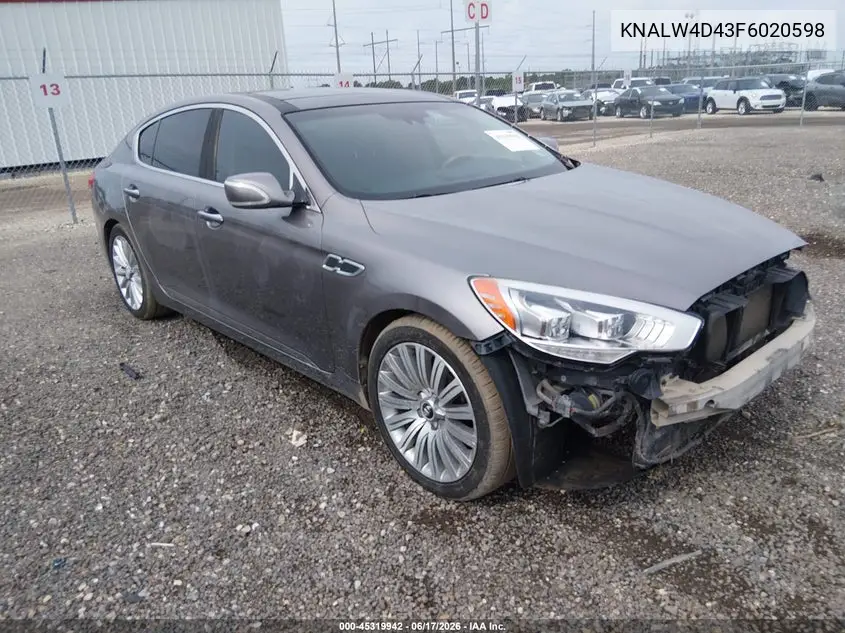 2015 Kia K900 Luxury VIN: KNALW4D43F6020598 Lot: 45319942