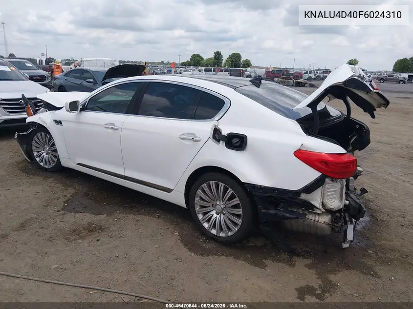 2015 Kia K900 Premium VIN: KNALU4D40F6024310 Lot: 45470844
