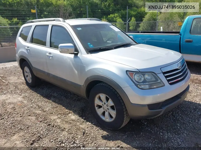 2009 Kia Borrego Lx VIN: KNDJJ741895035026 Lot: 45268222