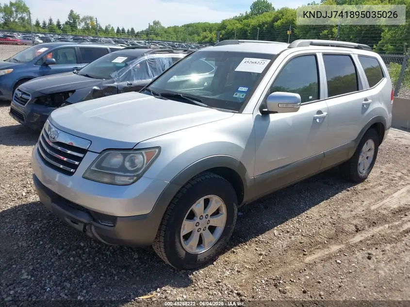 2009 Kia Borrego Lx VIN: KNDJJ741895035026 Lot: 45268222