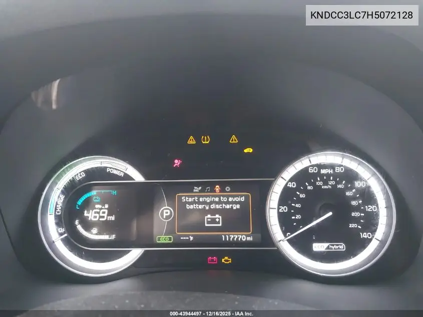 KNDCC3LC7H5072128 2017 Kia Niro Ex