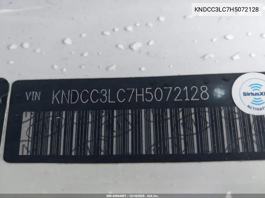 KNDCC3LC7H5072128 2017 Kia Niro Ex
