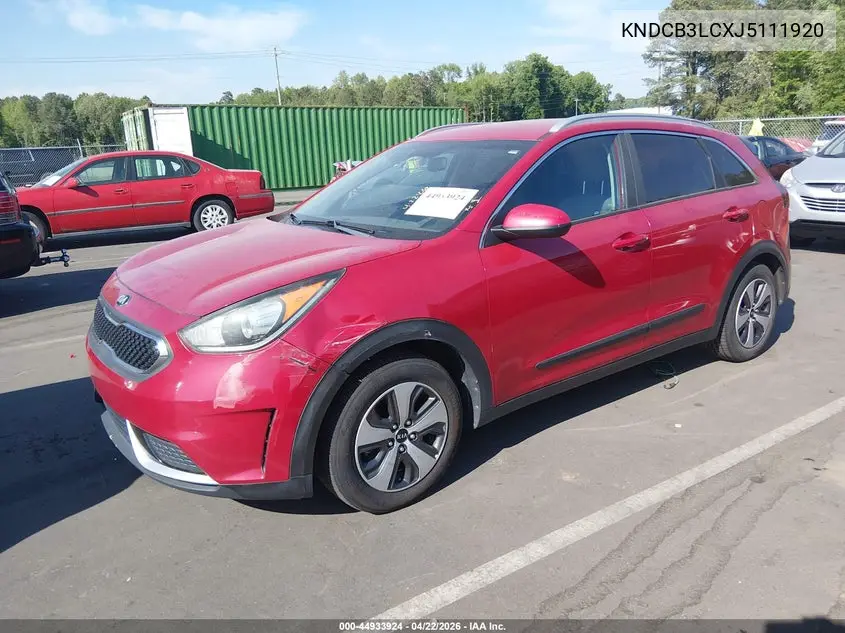 2018 Kia Niro Lx VIN: KNDCB3LCXJ5111920 Lot: 44933924