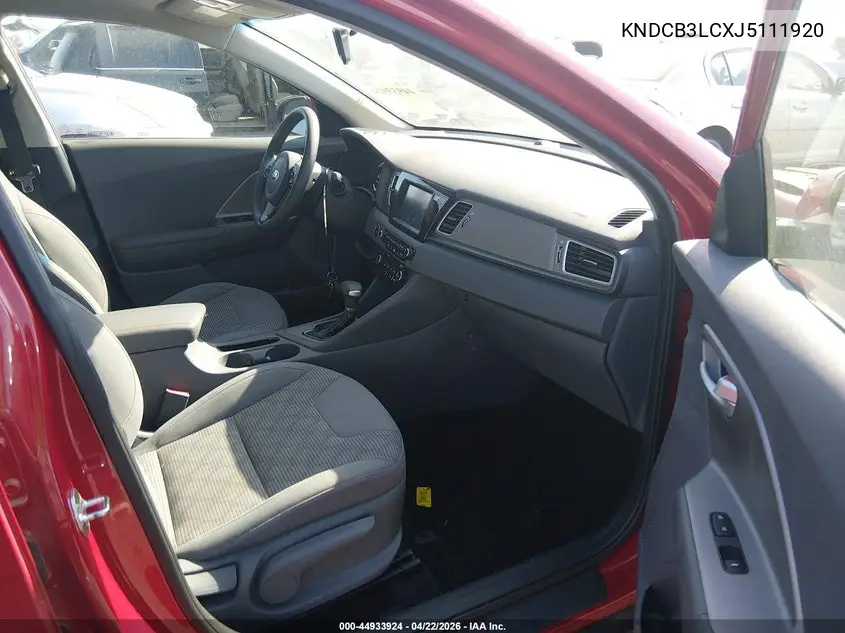 2018 Kia Niro Lx VIN: KNDCB3LCXJ5111920 Lot: 44933924