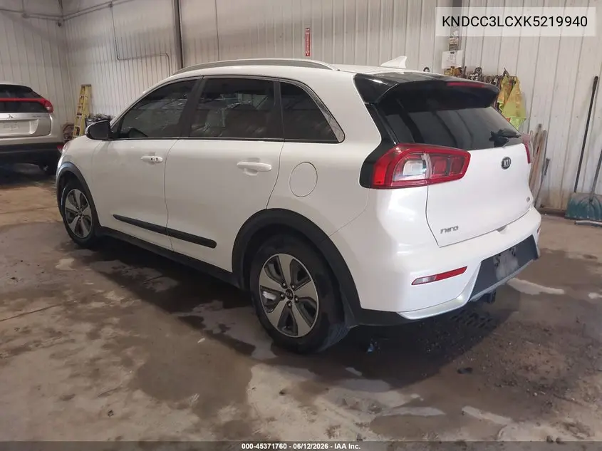 2019 Kia Niro Ex VIN: KNDCC3LCXK5219940 Lot: 45371760