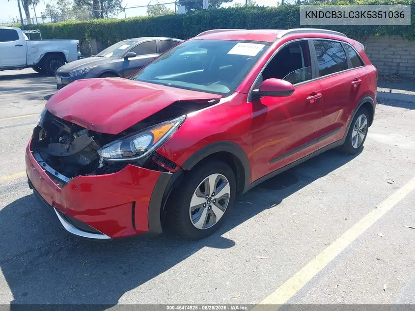 2019 Kia Niro Lx VIN: KNDCB3LC3K5351036 Lot: 45474925